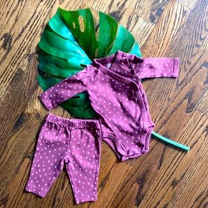 BURGUNDY BABY SET (6)